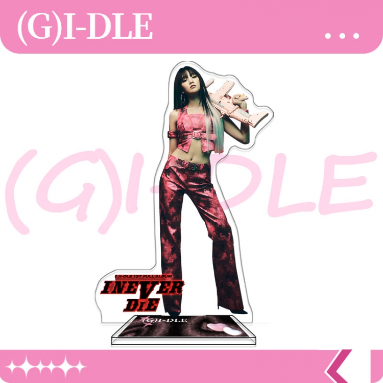 (G)I-DLE star characters acrylic Standing Plates Keychain 16cm