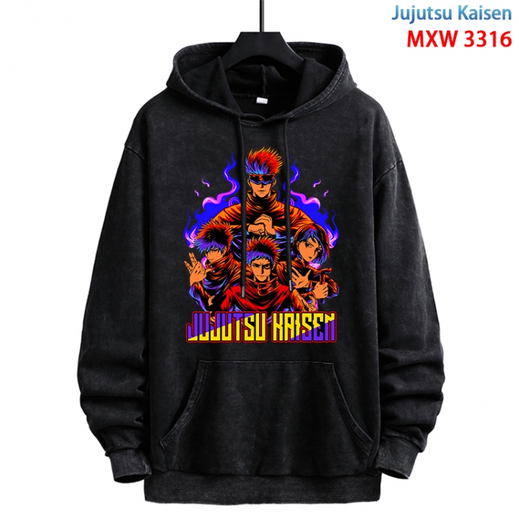 Jujutsu Kaisen Anime peripheral washing and worn-out pure cotton sweater from S to 3XL MXW-3316-1