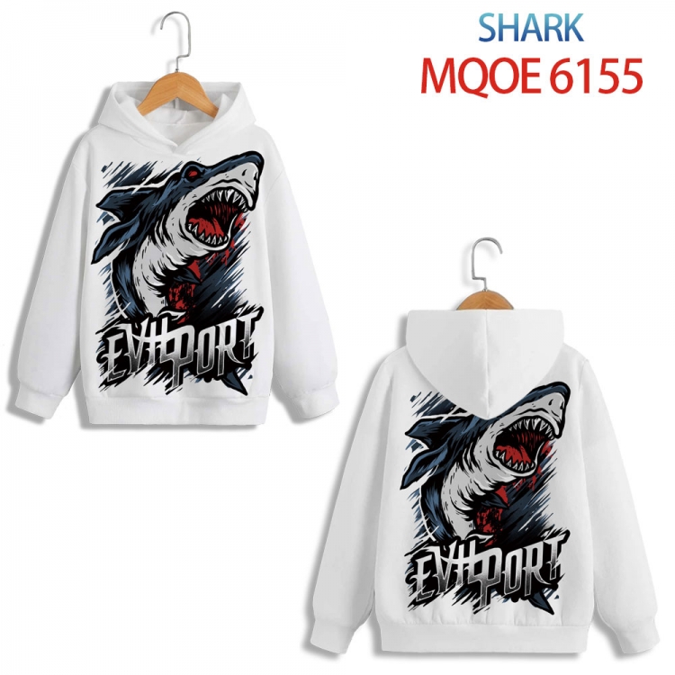 shark Anime surrounding childrens pure cotton patch pocket hoodie 80 90 100 110 120 130 140 for children