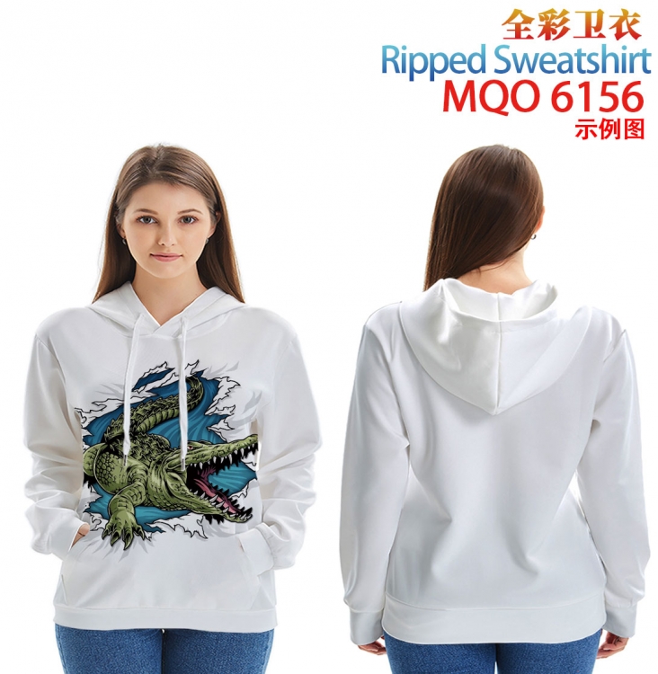 shark Long sleeve hooded patch pocket cotton sweatshirt from 2XS to 4XL
