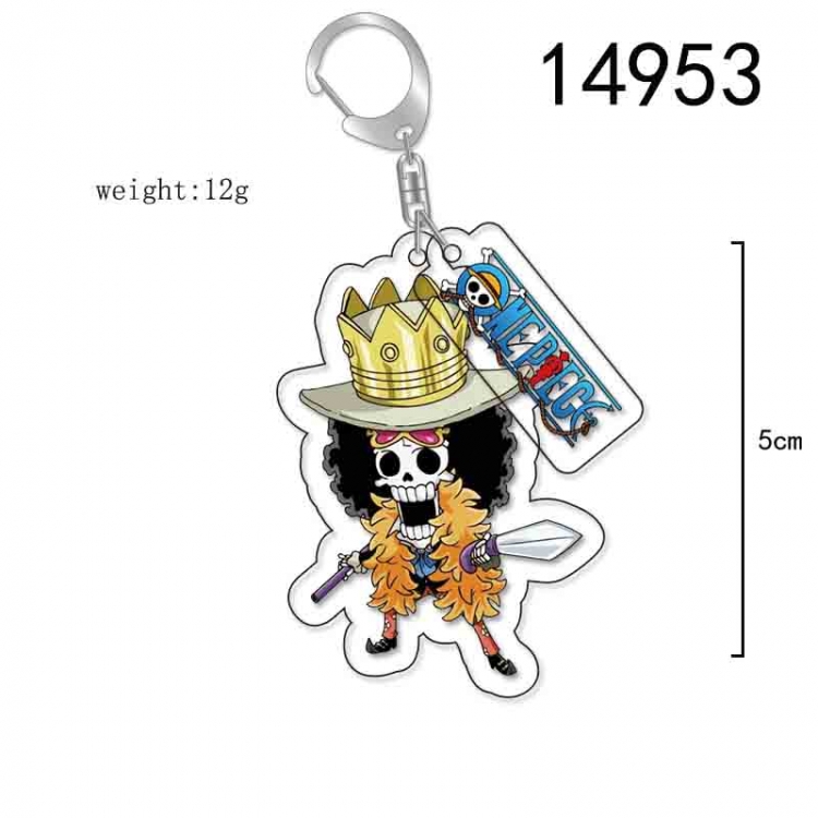 One Piece Anime Acrylic Keychain Charm price for 5 pcs 14953