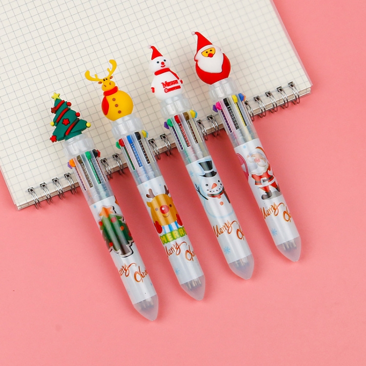 Christmas Collection 10 Color Ballpoint Pen Student Writing Pen price for 20 pcs style D