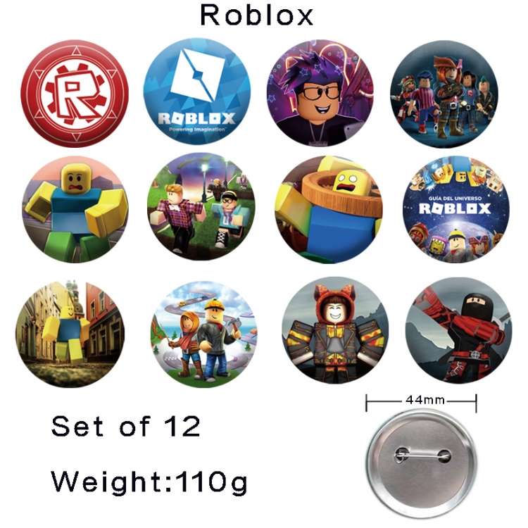 Roblox Anime tinplate laser iron badge badge badge 44mm  a set of 12