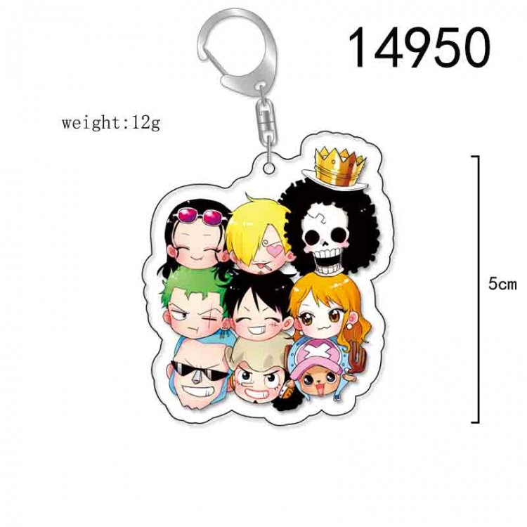 One Piece Anime Acrylic Keychain Charm price for 5 pcs 14950