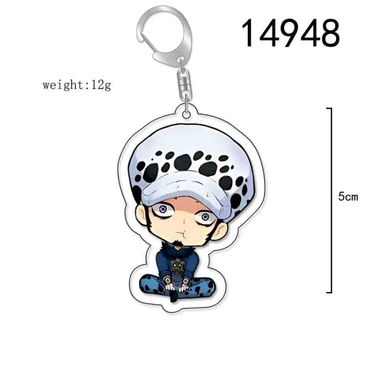 One Piece Anime Acrylic Keychain Charm price for 5 pcs 14948