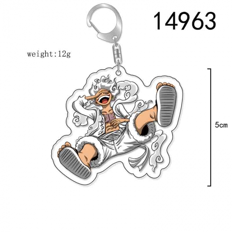 One Piece Anime Acrylic Keychain Charm price for 5 pcs 14963