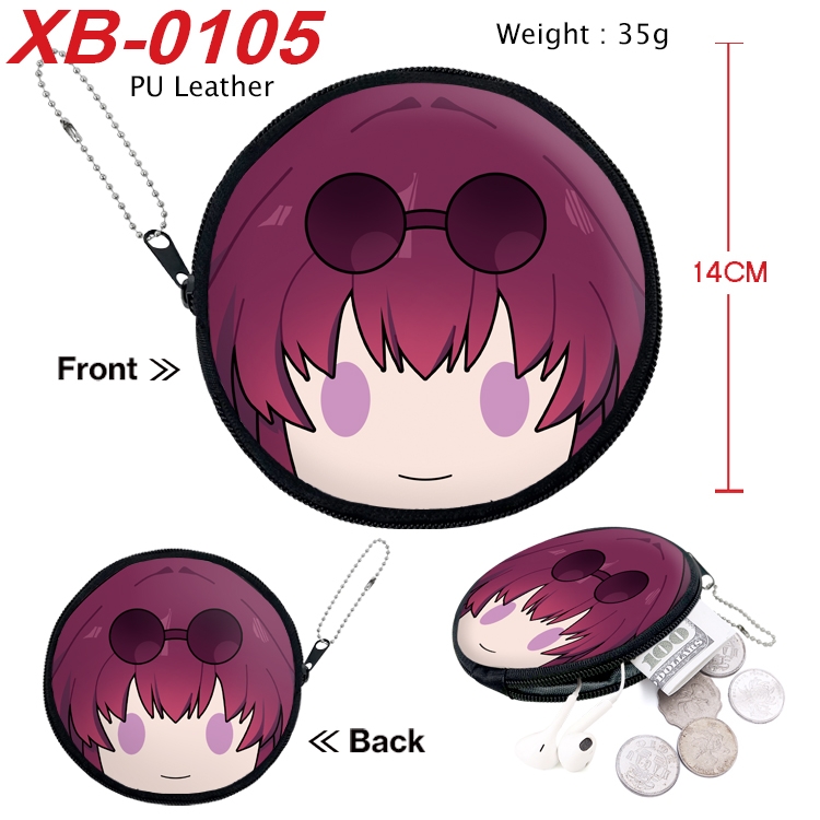 Honkai: Star Rail Anime PU leather material circular zipper zero wallet 14cm  XB-0105