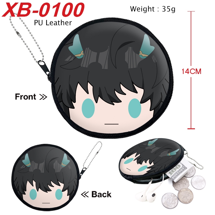 Honkai: Star Rail Anime PU leather material circular zipper zero wallet 14cm XB-0100
