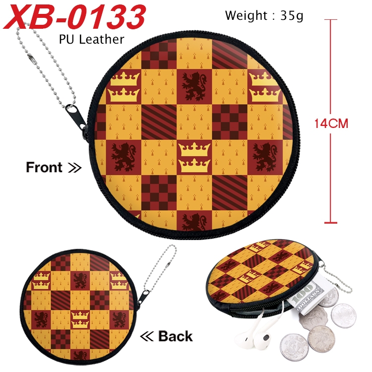 Harry Potter Anime PU leather material circular zipper zero wallet 14cm XB-0133