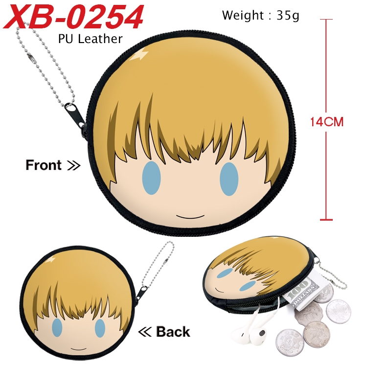 Shingeki no Kyojin Anime PU leather material circular zipper zero wallet 14cm XB-0254