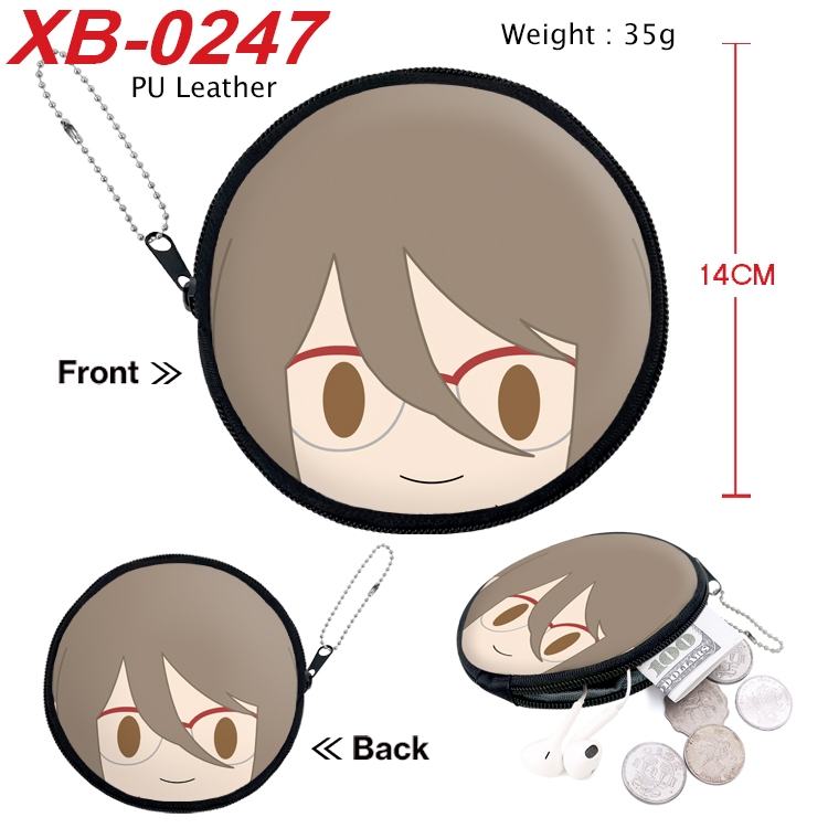 Lycoris Recoil Anime PU leather material circular zipper zero wallet 14cm XB-0247