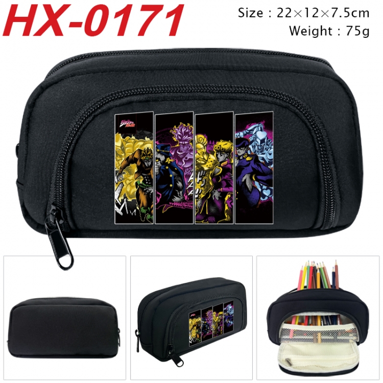 JoJos Bizarre Adventure Anime 3D pen bag with partition stationery box 20x10x7.5cm 75g HX-0171