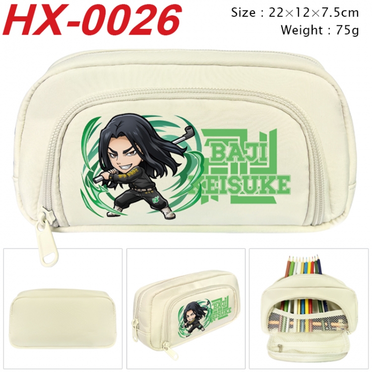 Tokyo Revengers Anime 3D pen bag with partition stationery box 20x10x7.5cm 75g HX-0026