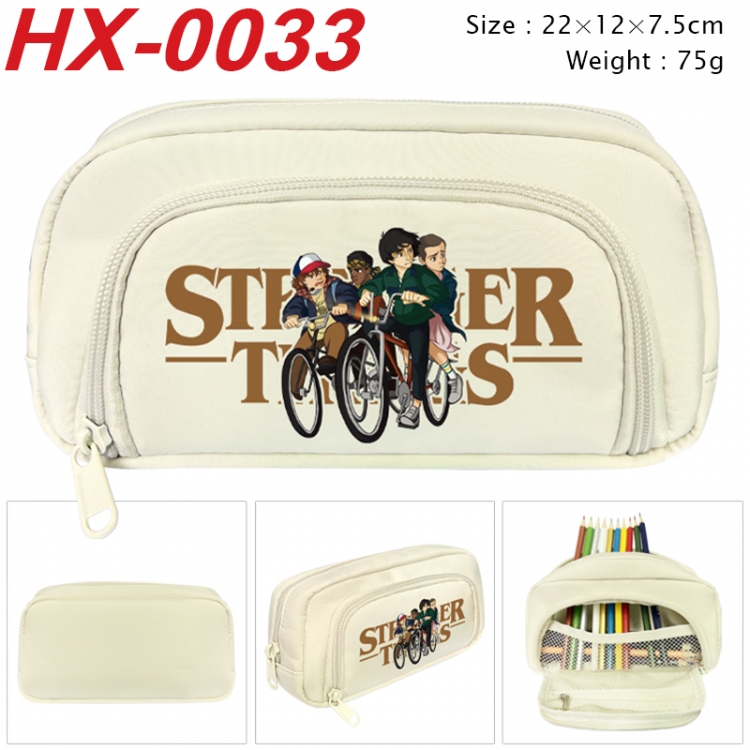 Stranger Things Anime 3D pen bag with partition stationery box 20x10x7.5cm 75g HX-0033