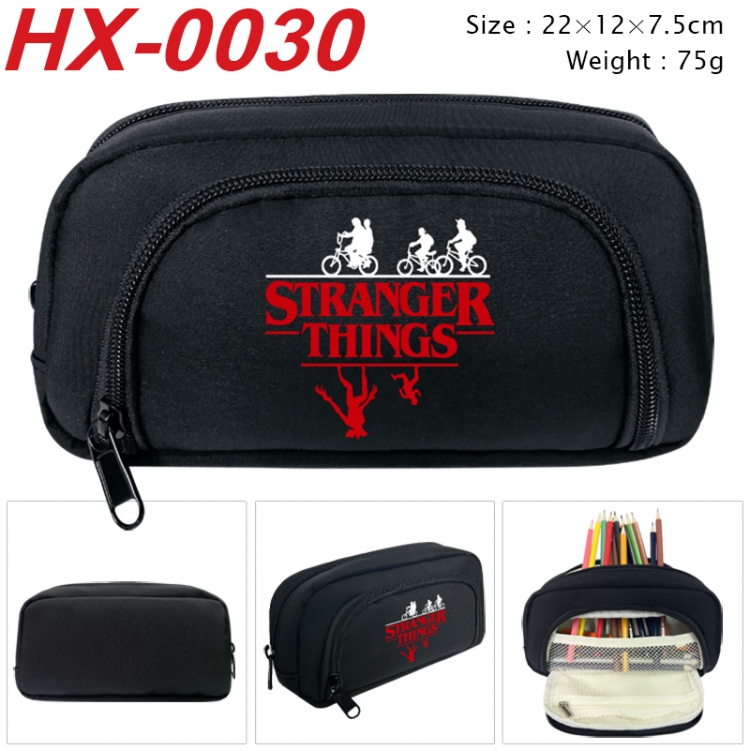Stranger Things Anime 3D pen bag with partition stationery box 20x10x7.5cm 75g HX-0030