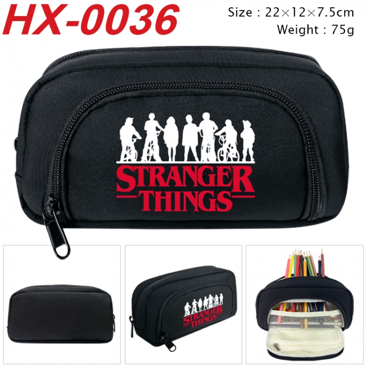 Stranger Things Anime 3D pen bag with partition stationery box 20x10x7.5cm 75g HX-0036