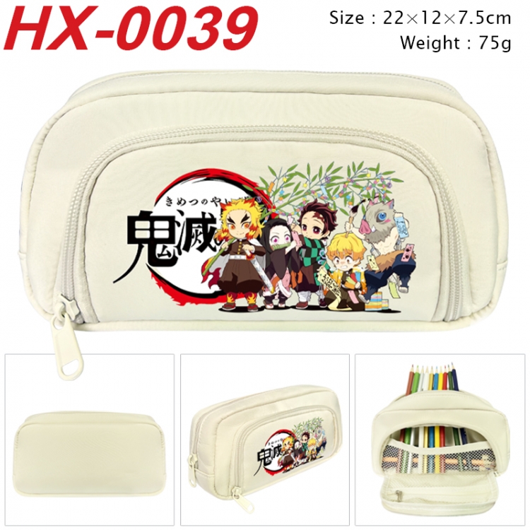 Demon Slayer Kimets Anime 3D pen bag with partition stationery box 20x10x7.5cm 75g HX-0039