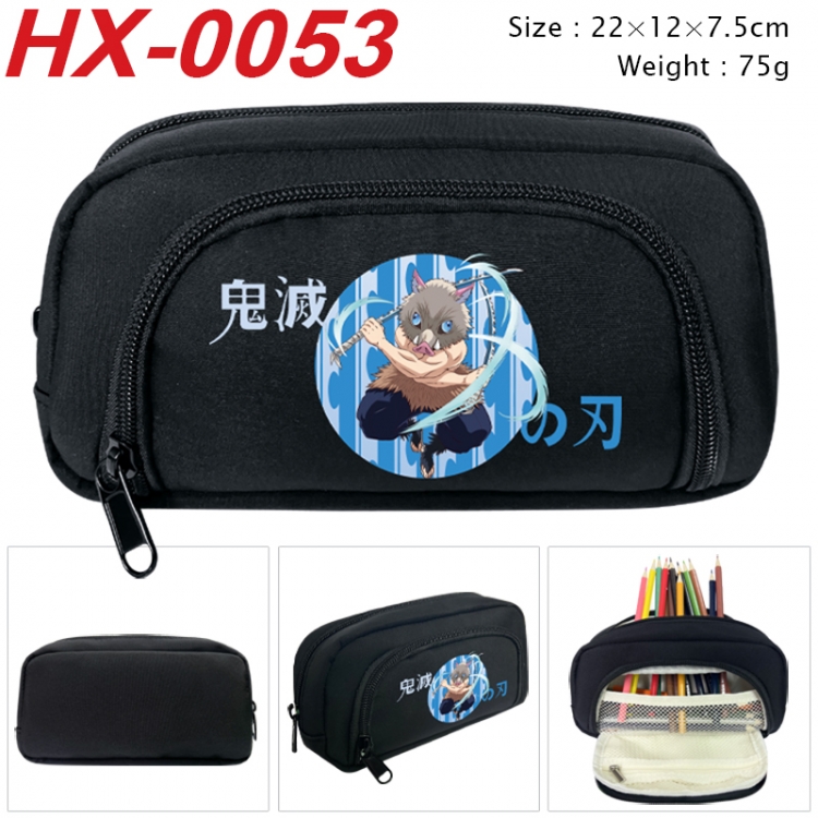 Demon Slayer Kimets Anime 3D pen bag with partition stationery box 20x10x7.5cm 75g HX-0053