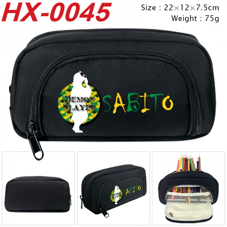 Demon Slayer Kimets Anime 3D pen bag with partition stationery box 20x10x7.5cm 75g HX-0045