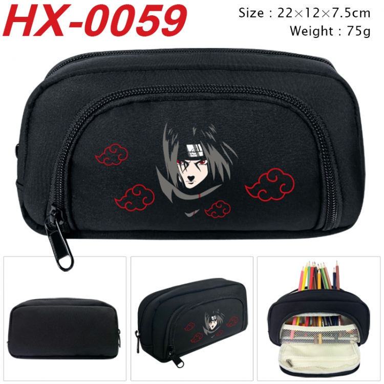 Naruto Anime 3D pen bag with partition stationery box 20x10x7.5cm 75g  HX-0059