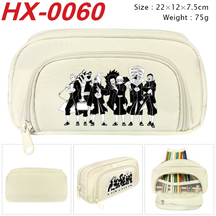 Naruto Anime 3D pen bag with partition stationery box 20x10x7.5cm 75g HX-0060