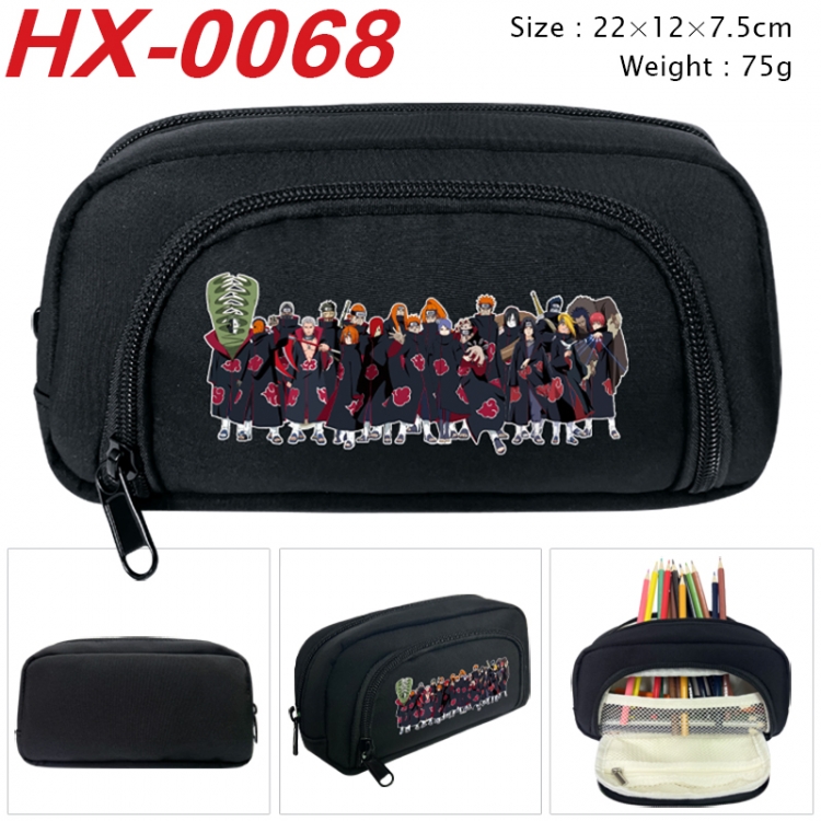 Naruto Anime 3D pen bag with partition stationery box 20x10x7.5cm 75g  HX-0068