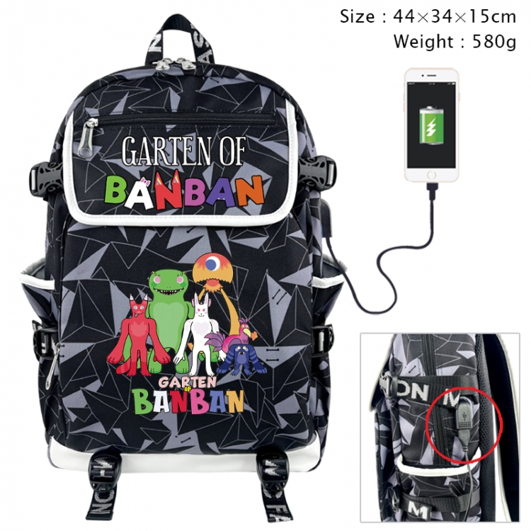 Garten of Banban Anime gray dual data cable backpack and backpack 44X34X15cm 580g