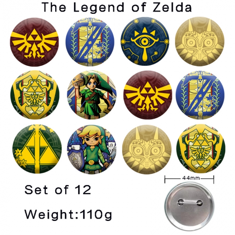 The Legend of Zelda Anime tinplate laser iron badge badge badge 44mm a set of 12