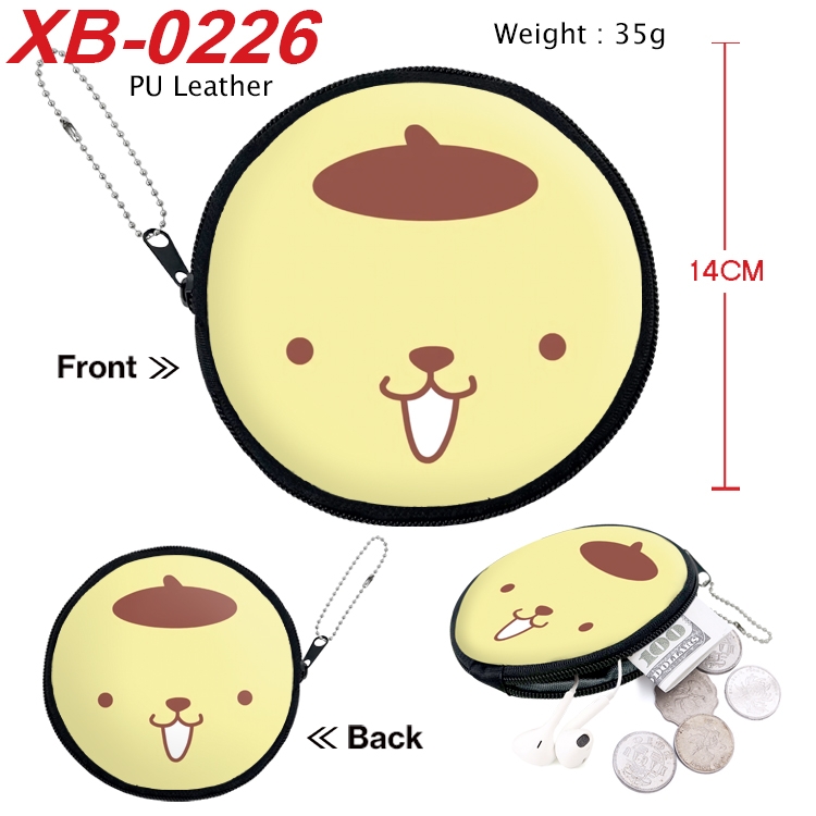 sanrio Anime PU leather material circular zipper zero wallet 14cm  XB-0226