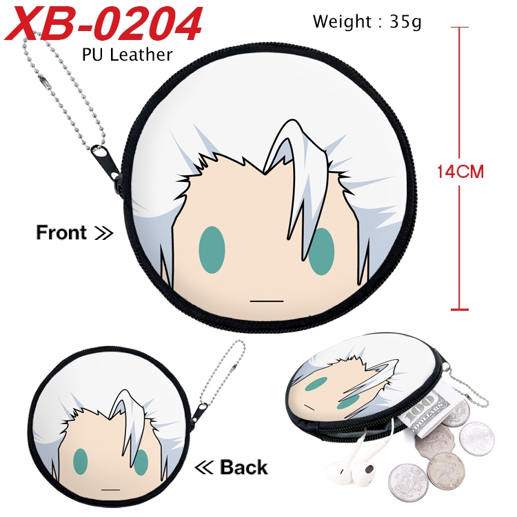 Bleach Anime PU leather material circular zipper zero wallet 14cm XB-0204