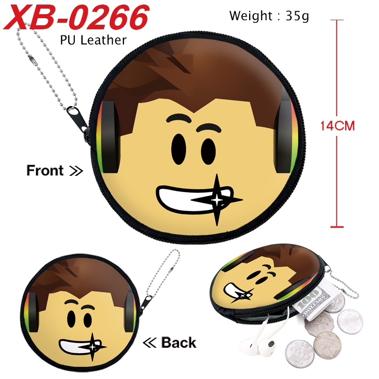 Roblox Anime PU leather material circular zipper zero wallet 14cm XB-0266