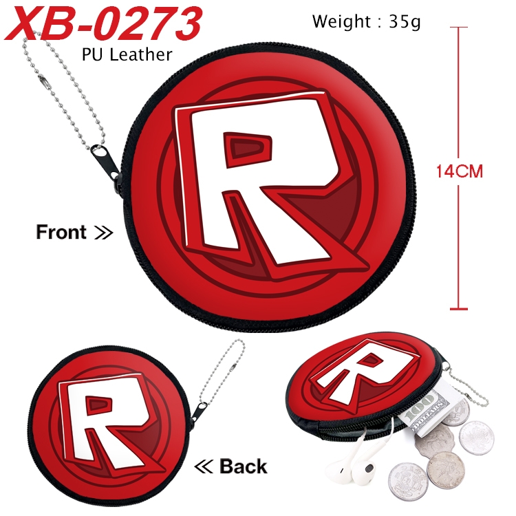 Roblox Anime PU leather material circular zipper zero wallet 14cm  XB-0273
