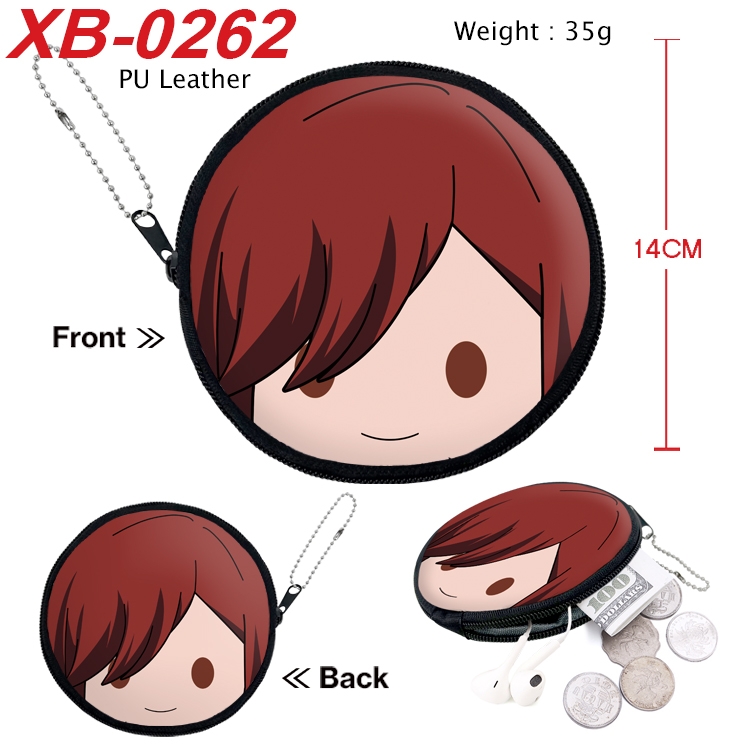 Fairy tail Anime PU leather material circular zipper zero wallet 14cm XB-0262