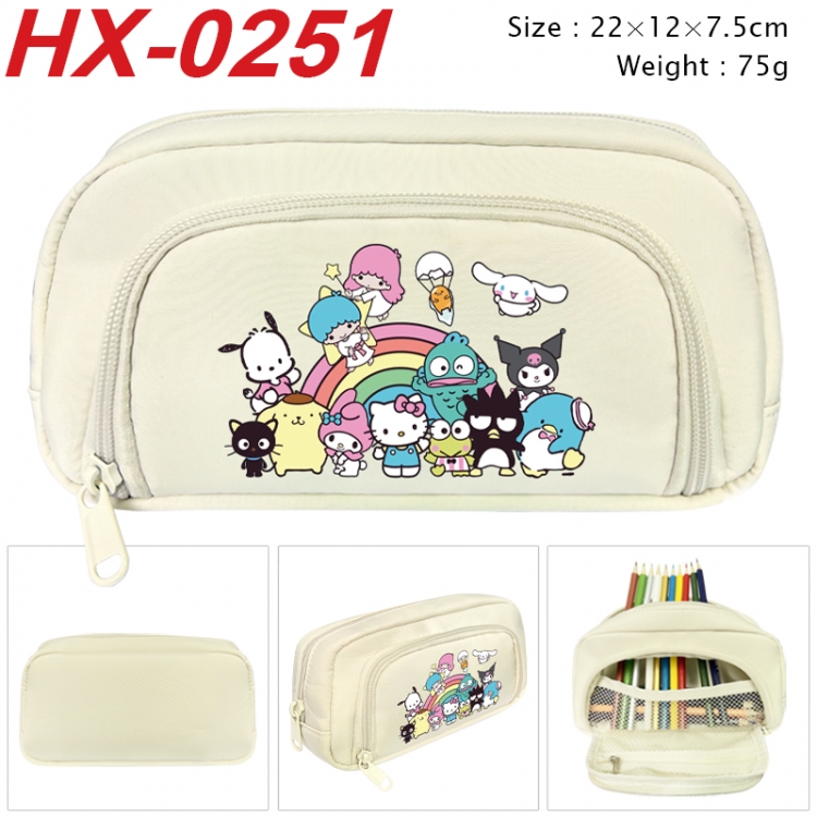 sanrio Anime 3D pen bag with partition stationery box 20x10x7.5cm 75g HX-0251