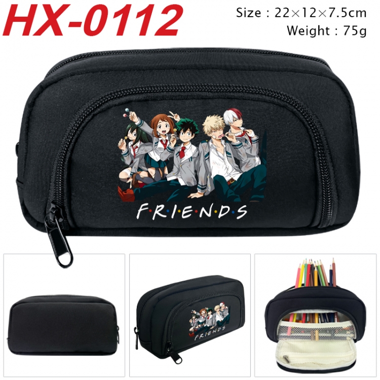 My Hero Academia Anime 3D pen bag with partition stationery box 20x10x7.5cm 75g HX-0112