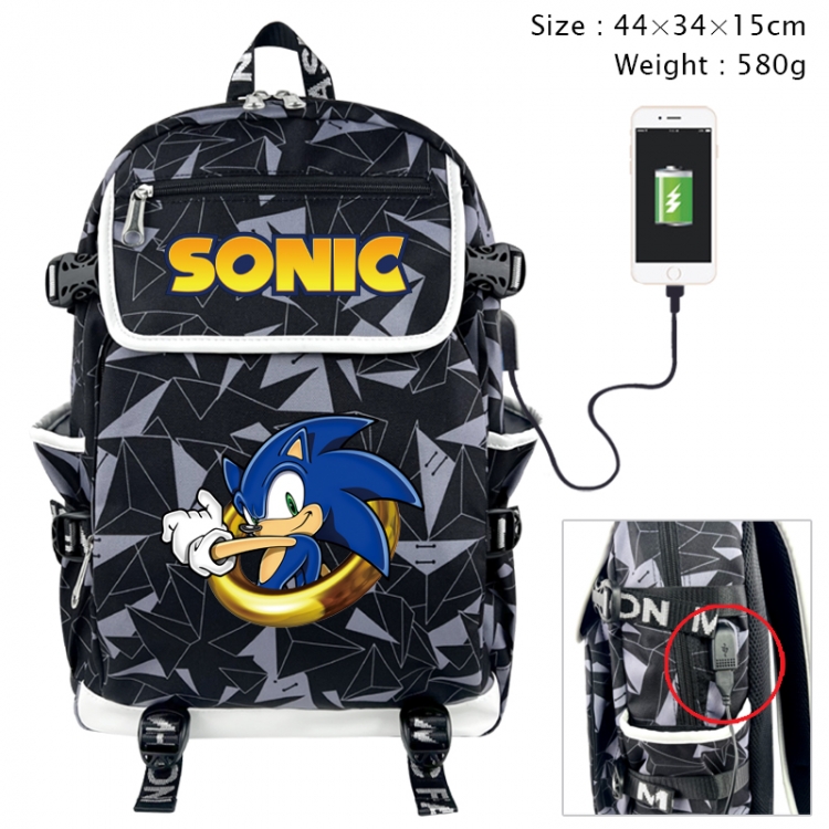 Sonic The Hedgehog Anime 3D pen bag with partition stationery box 20x10x7.5cm 75g