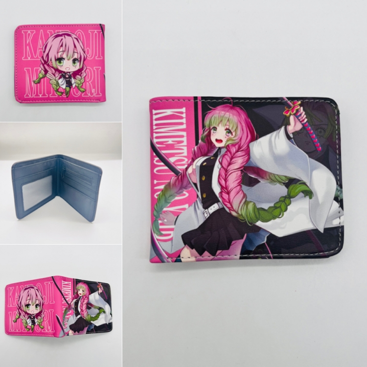 Demon Slayer Kimets Full color Two fold short card case wallet 11X9.5CM