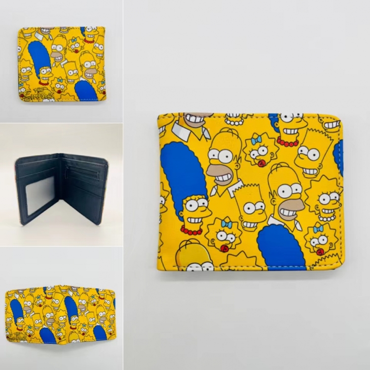 The Simpsons  Full color Two fold short card case wallet 11X9.5CM