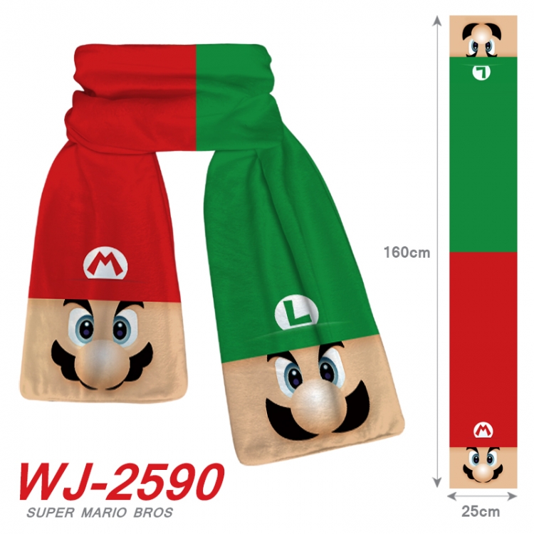Super Mario Anime Plush Impression Scarf Neck 25x160cm WJ-2590