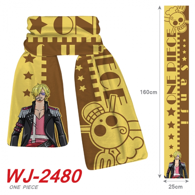 One Piece Anime Plush Impression Scarf Neck 25x160cm  WJ-2480