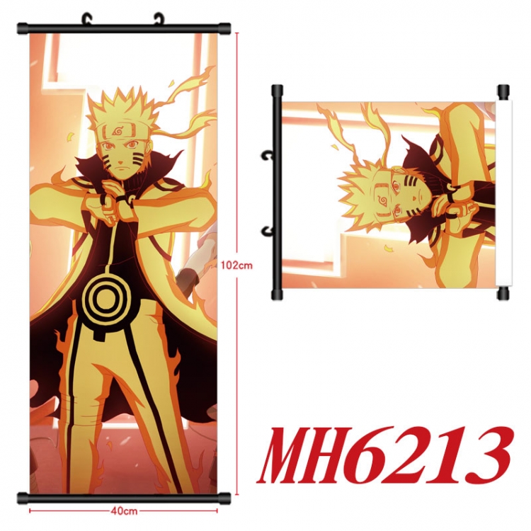 Naruto Anime black Plastic rod Cloth painting Wall Scroll 40X102CM MH6213