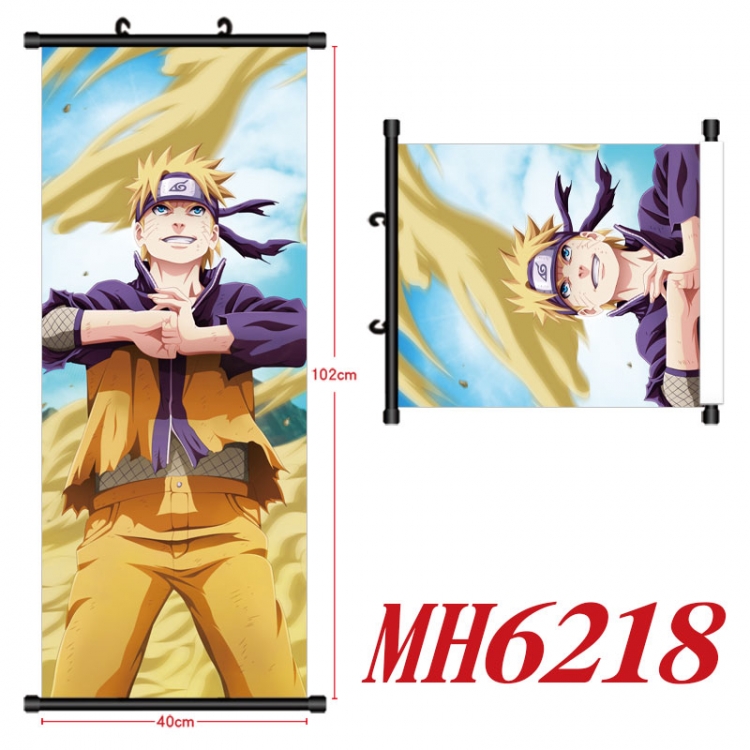 Naruto Anime black Plastic rod Cloth painting Wall Scroll 40X102CM MH6218