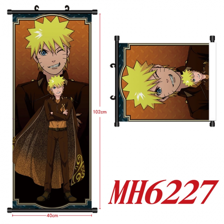 Naruto Anime black Plastic rod Cloth painting Wall Scroll 40X102CM  MH6227