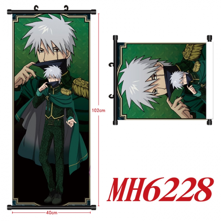 Naruto Anime black Plastic rod Cloth painting Wall Scroll 40X102CM MH6228