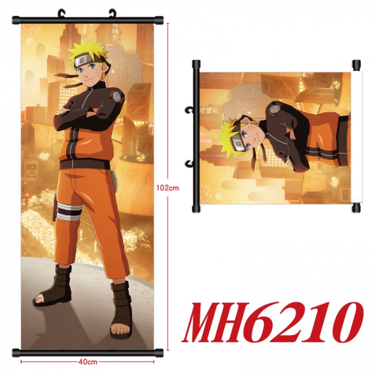 Naruto Anime black Plastic rod Cloth painting Wall Scroll 40X102CM  MH6210