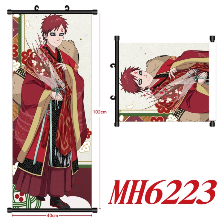 Naruto Anime black Plastic rod Cloth painting Wall Scroll 40X102CM  MH6223