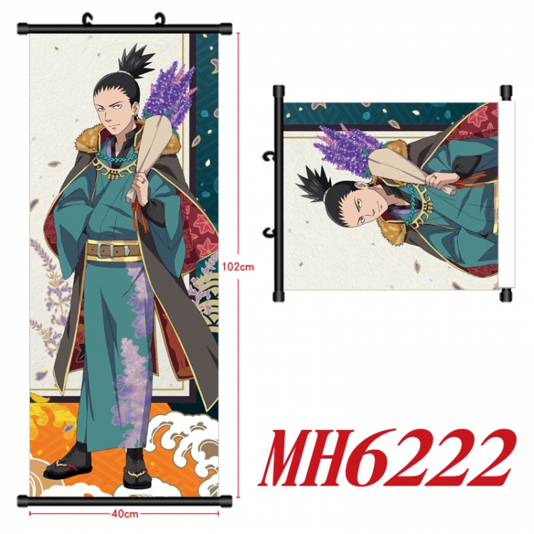 Naruto Anime black Plastic rod Cloth painting Wall Scroll 40X102CM MH6222
