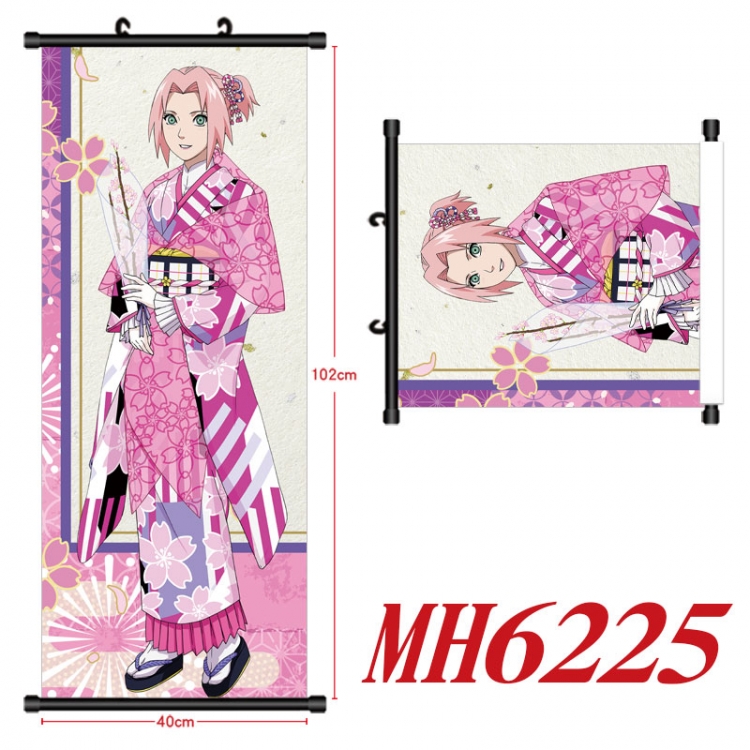 Naruto Anime black Plastic rod Cloth painting Wall Scroll 40X102CM  MH6225