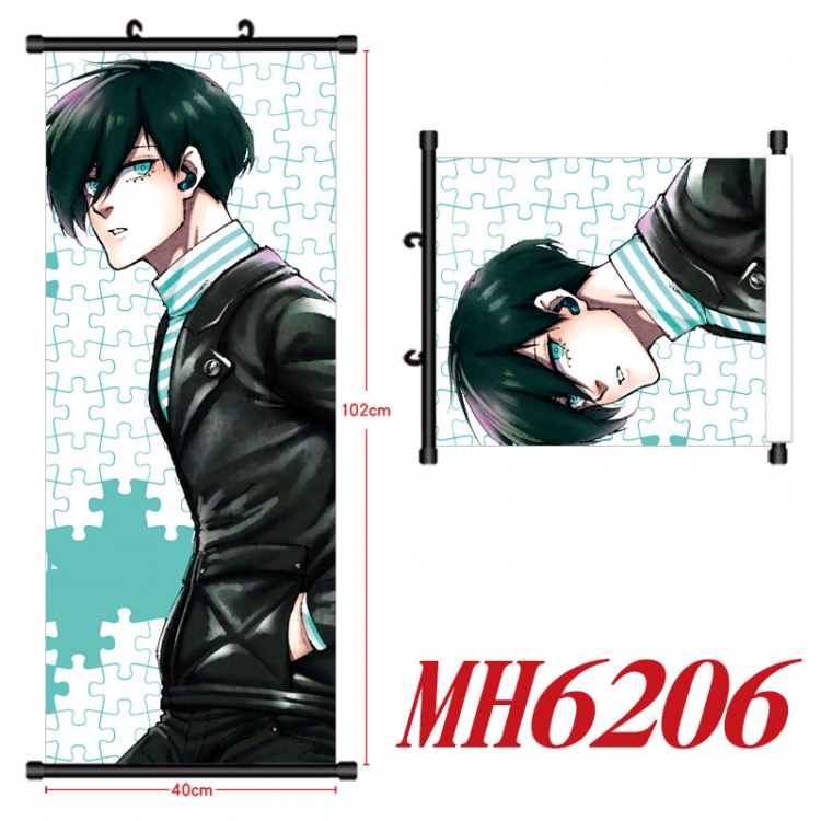 BLUE LOCK Anime black Plastic rod Cloth painting Wall Scroll 40X102CM  MH6206