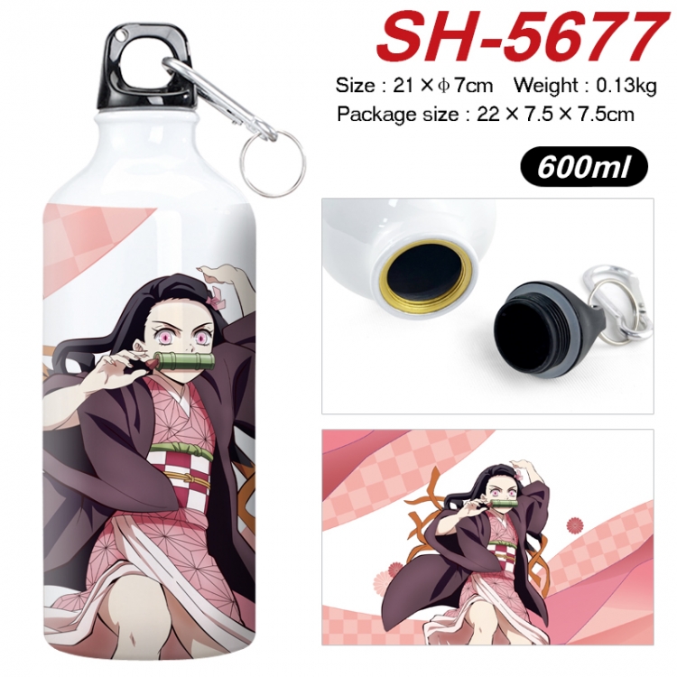 Demon Slayer Kimets Anime print sports kettle aluminum kettle water cup 21x7cm H-5677
